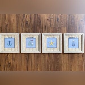 Home Interiors Nautical Framed Wall Art Set of 4